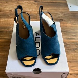 Brand new Aldo Joli blue block heel sandals